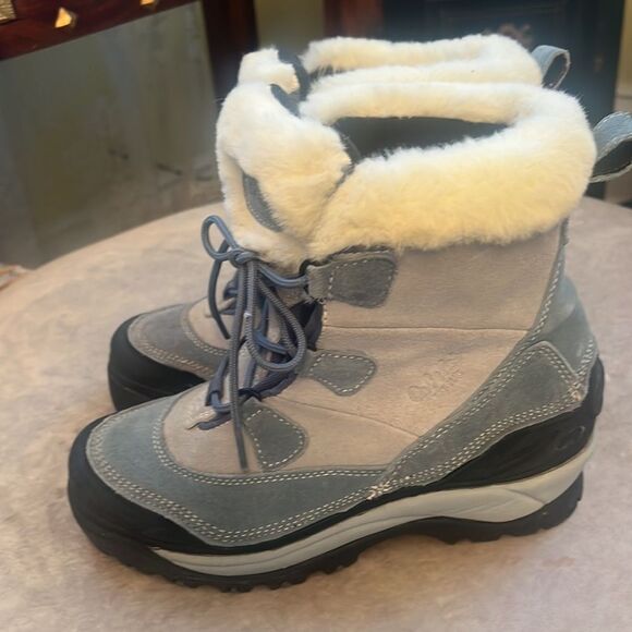 Cabela's Baby Blue Suede Thinsulate Hiking *Snow Bunny* Boot Size 7 EUC - Picture 5 of 9